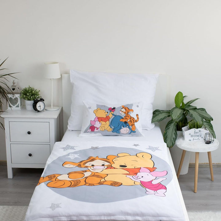 Jerry Fabrics Bettwäsche Winnie Puuh und seine Freunde für Babys oder kleines Bett, wendbarer Bettbe