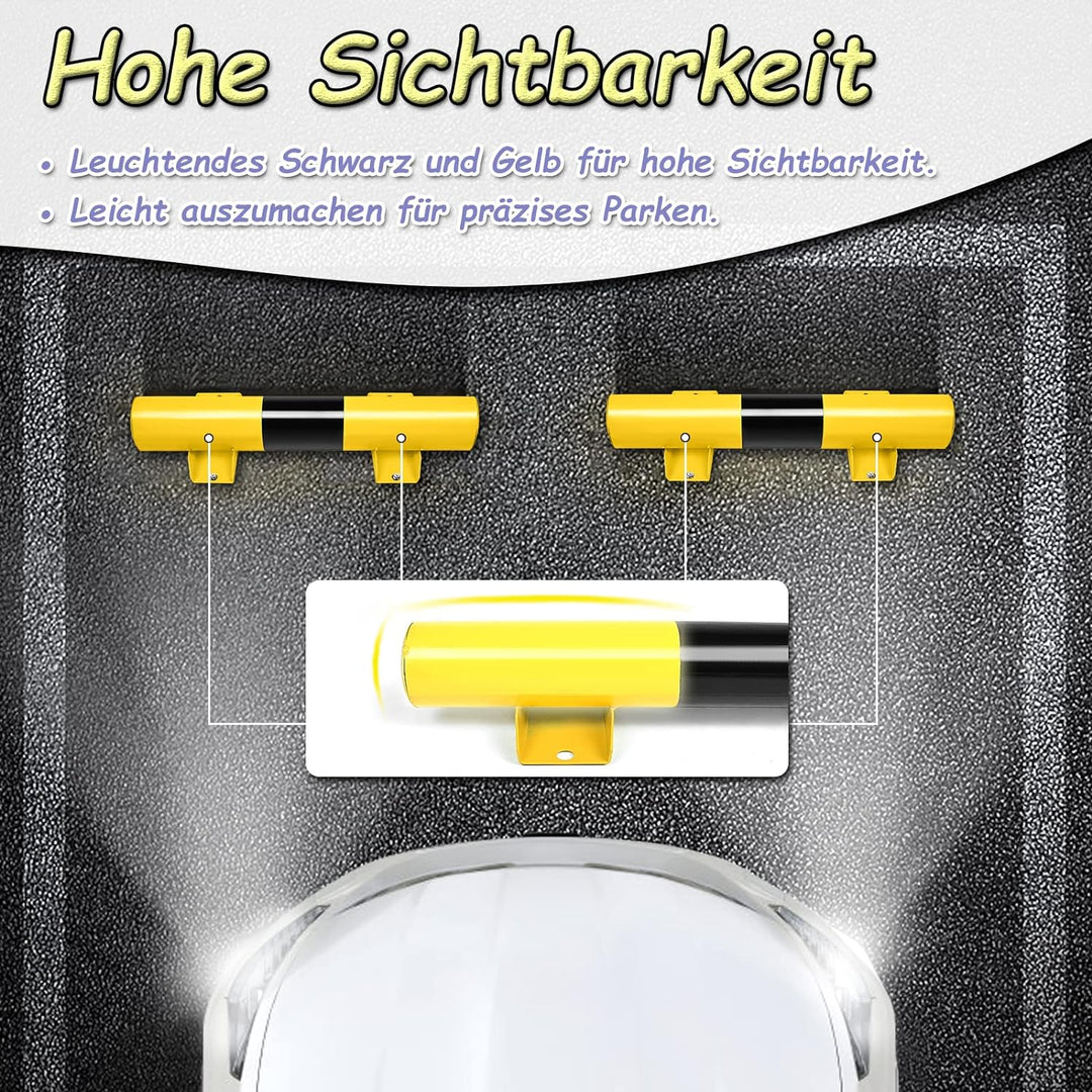 Froadp 2 Stück Radstopper Parkplatzsperre Auto Einparkhilfe aus Hochwertiger Verdickter Stahl Radsto