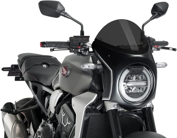 Puig Retro-Verkleidungscheibe 3143F CB650R, Honda CB1000R Neo Sports Café 18'-19' Dunkel Kohlenstoff