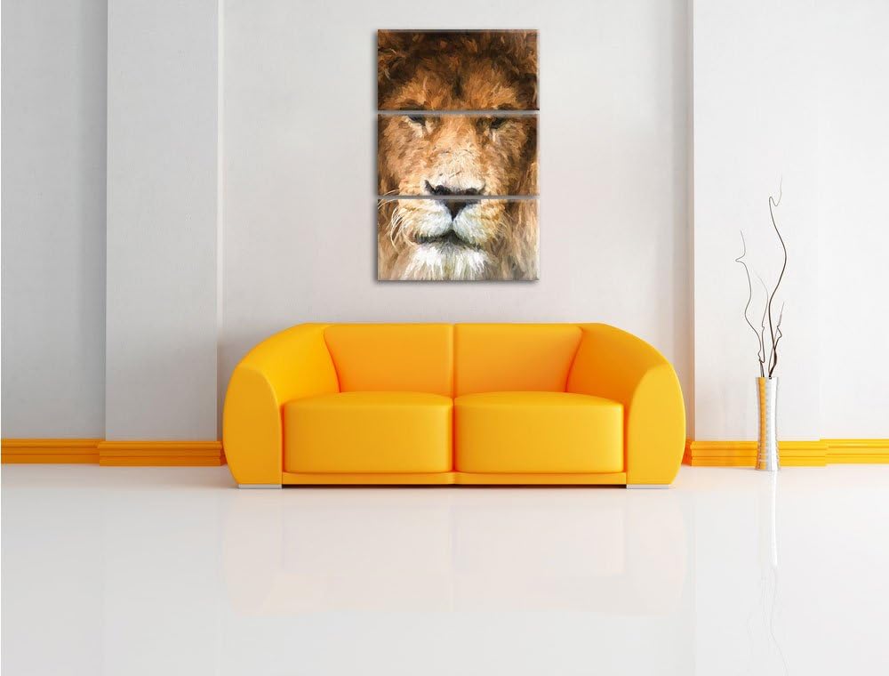 Pixxprint Kampfvernarbten Kunst als Leinwandbild/Grösse: 3 Teilig (120x80 cm) cm/Wandbild/Kunstdruck