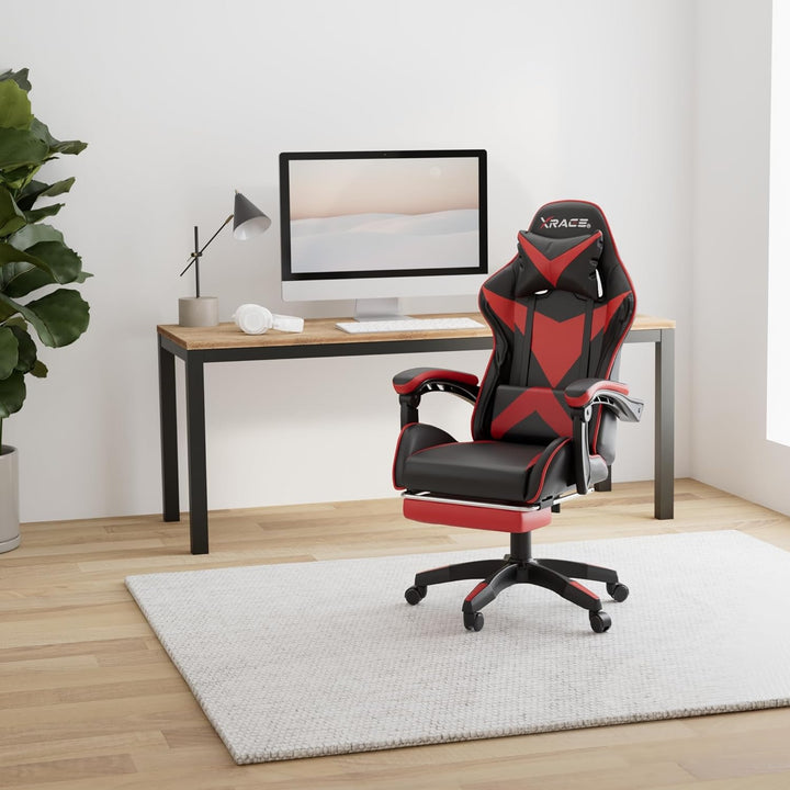 xRace Gaming Stuhl, Bürostuhl, Ergonomischer Pc Stuhl, Gaming Sessel aus Leder mit Lendenwirbelstütz