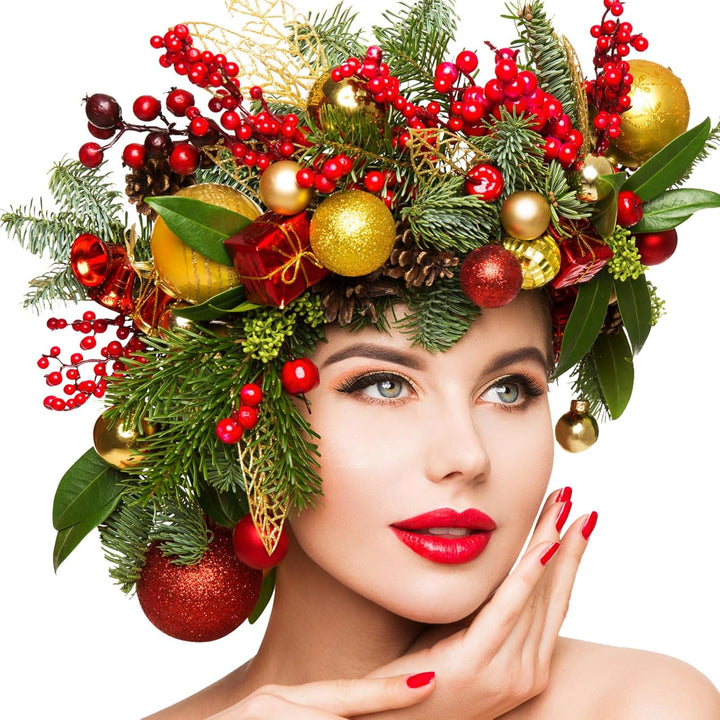 FOMIYES 8st Weihnachtsrote Frucht Zweig Der Stechpalmenbeeren Künstliche Rote Beerenstiele Gefälscht