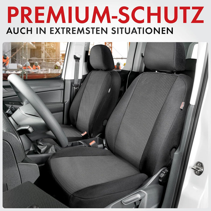 Walser Transporter Sitzbezüge Auto kompatibel mit VW Crafter, Mercedes Sprinter, 1 Einzelsitz Fahrer