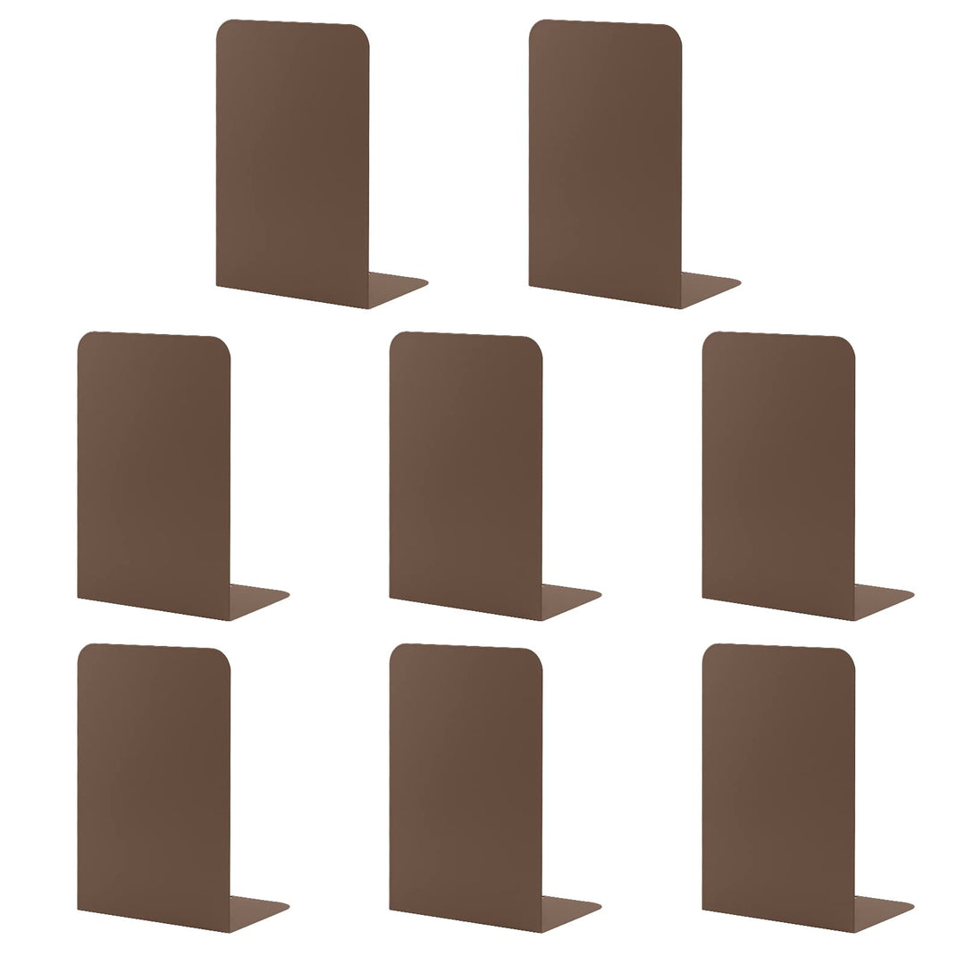 MSDADA Buchstützen aus Metall L, 102x203x135mm, 4 Paar CD Buchständer Kinder, Bücherregal für Schule