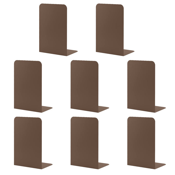 MSDADA Buchstützen aus Metall L, 102x203x135mm, 4 Paar CD Buchständer Kinder, Bücherregal für Schule