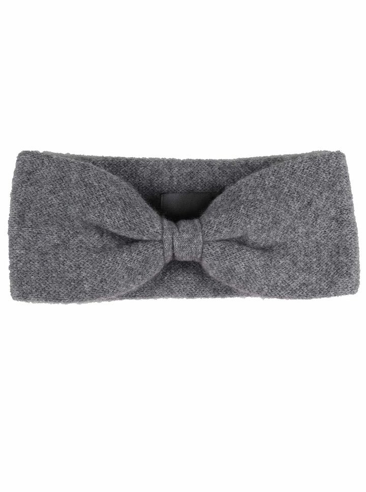 Zwillingsherz Stirnband aus 100% Kaschmir - Hochwertiges Kopfband im Uni Design für Damen Frauen Mäd