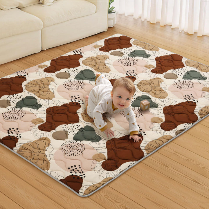 Blissful Diary Krabbelmatte Baby Spielmatte 180x150cm Krabbeldecke für Baby | Faltbar Baby Teppich,