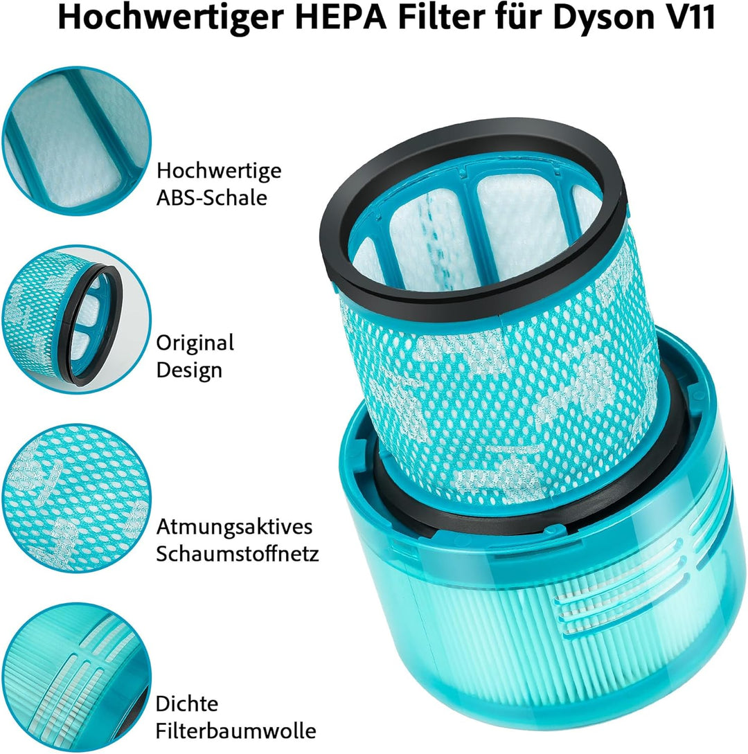 Cheerhom Filter für Dyson V11, 2 PCS Ersatzfilter für Dyson V11 V15 SV14 SV17 SV22 Detect Absolute S