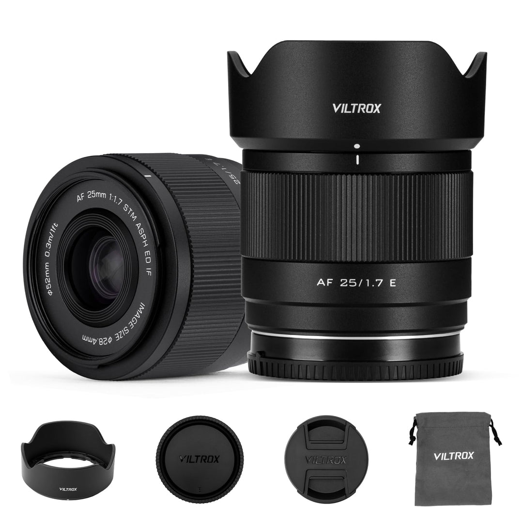 VILTROX 25mm F1.7 Air FE Pocket Dispo Objektiv AF F/1.7 E-Mount Portable Shot für Sony Einsteigerobj