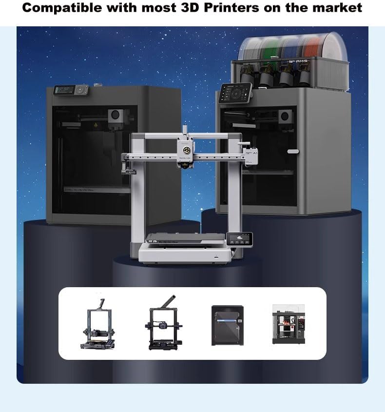 Stronghero3D PLA 3D-Drucker-Filament, 1,75 mm, Vertigo Galaxy Rainbow, mehrfarbig, Genauigkeit +/- 0