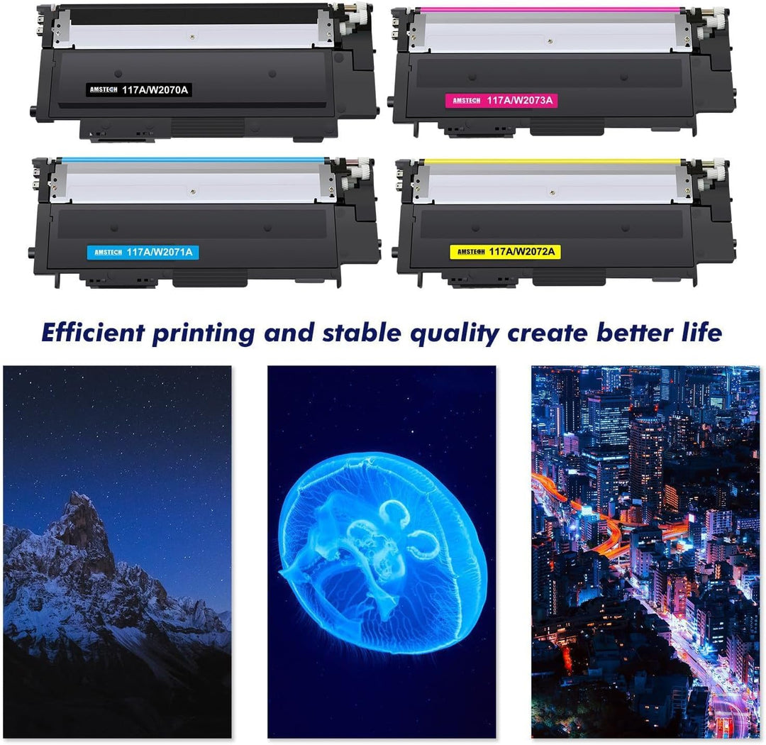 4er-Pack 117A Kompatibel als Ersatz für HP 117A Toner Set für Color Laser MFP 179fwg 178nwg 150nw 17