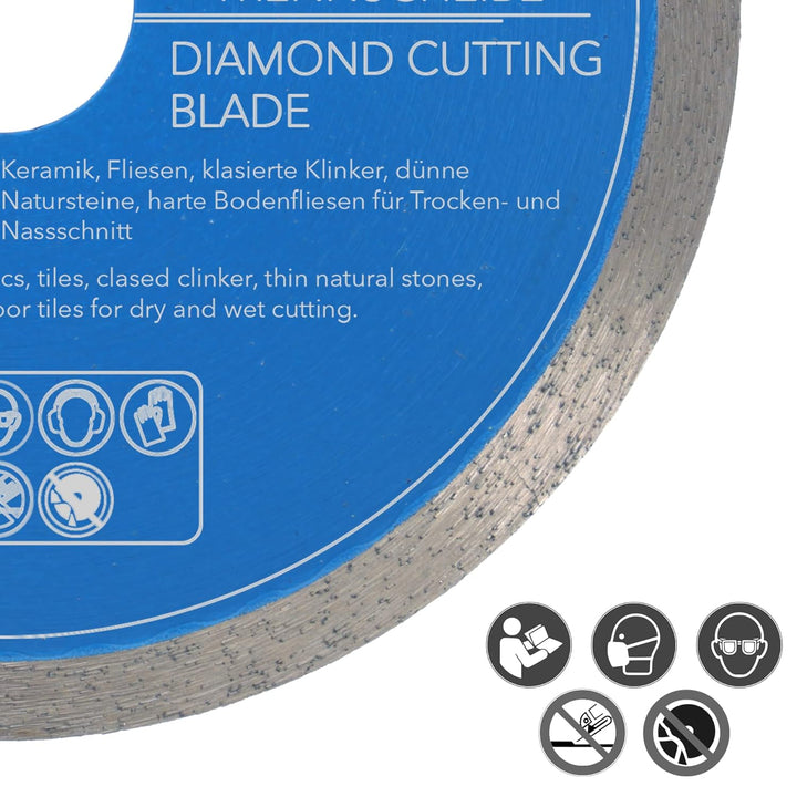 PRODIAMANT Profi Diamant-Trennscheibe PRORIM 125 mm x 22,23 mm kein ausbrechen bei glasierten Fliese