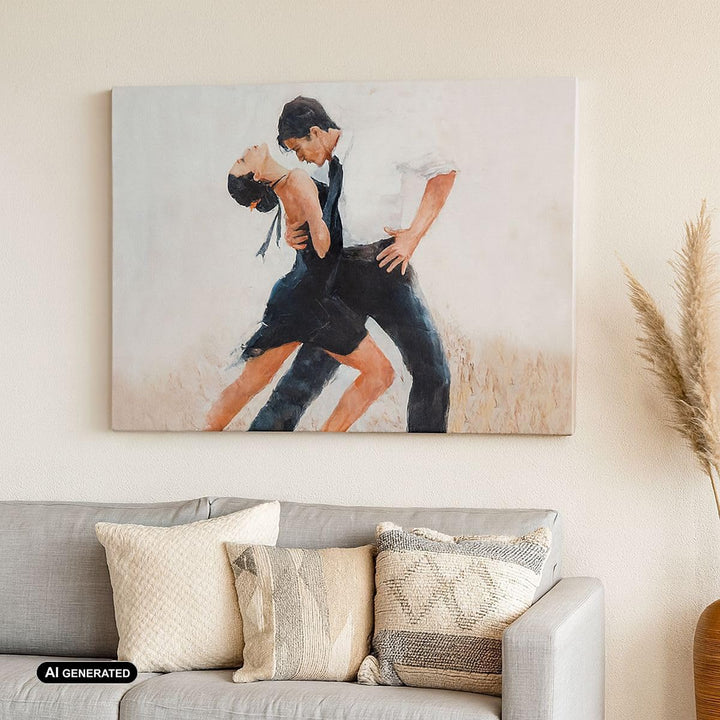 ARTTOR Bilder auf Leinwand tanzen sie Leinwandbild mit Rahmen 70x50cm Wandbilder Dekoration Wohnzimm