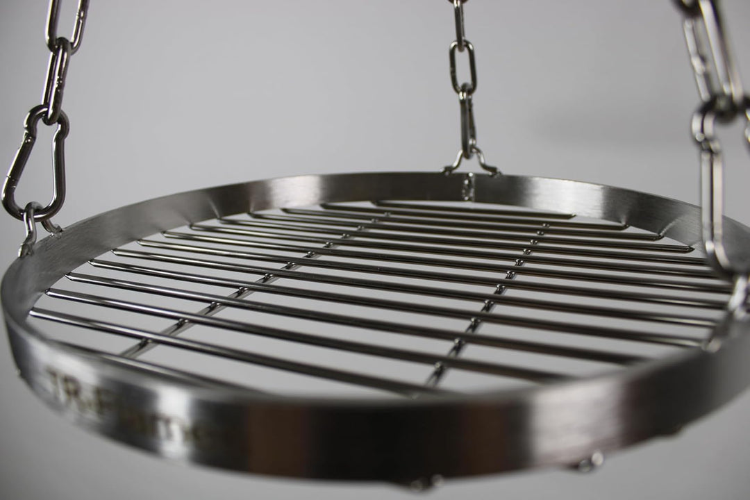 30cm Edelstahl Grillrost Mit Kette Ø4, Schwenkgrill, BBQ, Camping, Outdoor Grillzubehör 30 cm, 30 cm