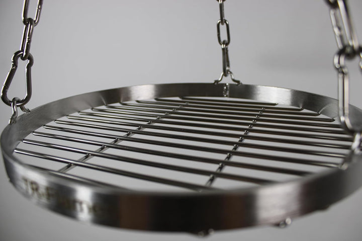 30cm Edelstahl Grillrost Mit Kette Ø4, Schwenkgrill, BBQ, Camping, Outdoor Grillzubehör 30 cm, 30 cm