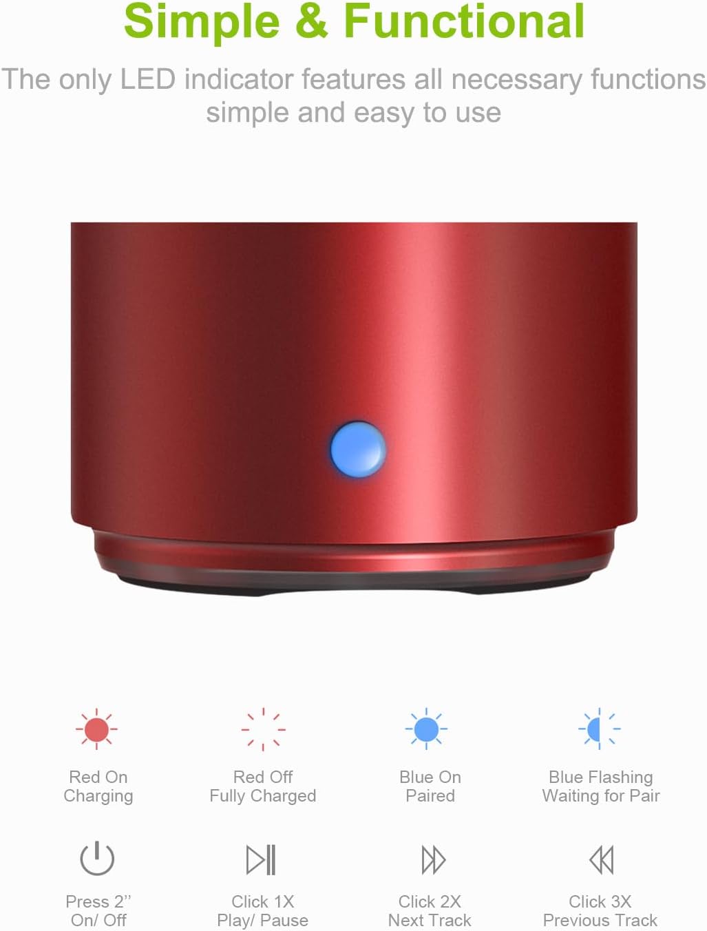 EWA mit Eva Reise Tragen Case, A106 Pro Bluetooth Lautsprecher Wasserdicht, Tragbarer kabelloser Out