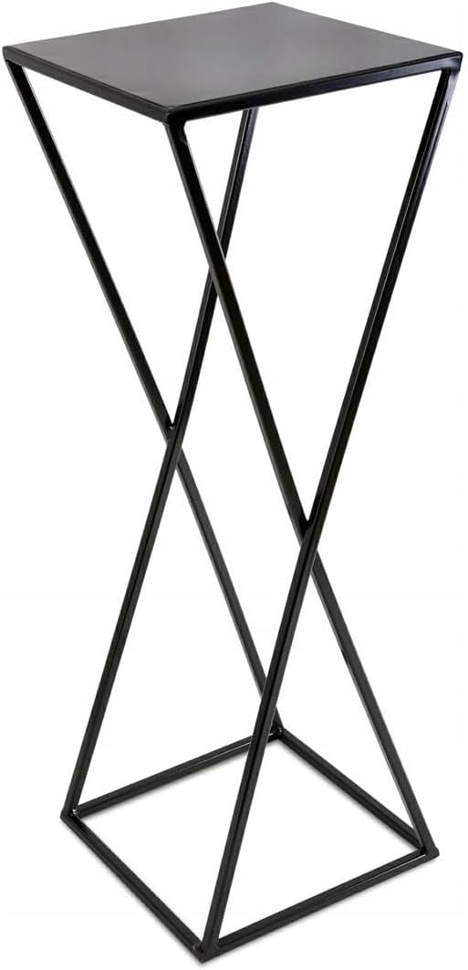 HowHomely Blumenständer Metall Schwarz 70 cm Hoch - Solider und Robuster Blumenhocker Metall - Pflan