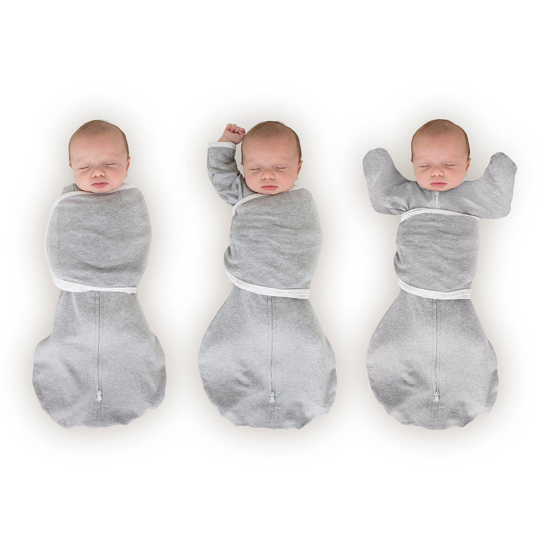 SwaddleDesigns Unisex Baby Omni 6-Wege Omni (1er Pack) 3M (5.4-8.2 kg) Heathered Gray, 3M (5.4-8.2 k