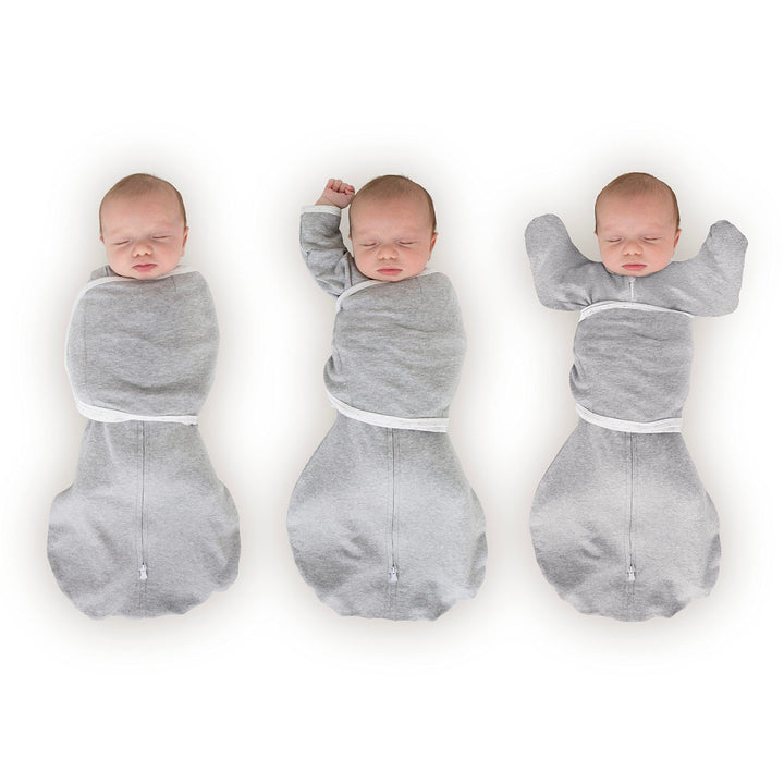 SwaddleDesigns Unisex Baby Omni 6-Wege Omni (1er Pack) 3M (5.4-8.2 kg) Heathered Gray, 3M (5.4-8.2 k