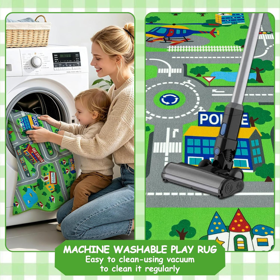 Capslpad Automatte für Kinder, 80x150 cm, Stadt- und Strassenmotiv, rutschfest, interaktiv, Spielzim
