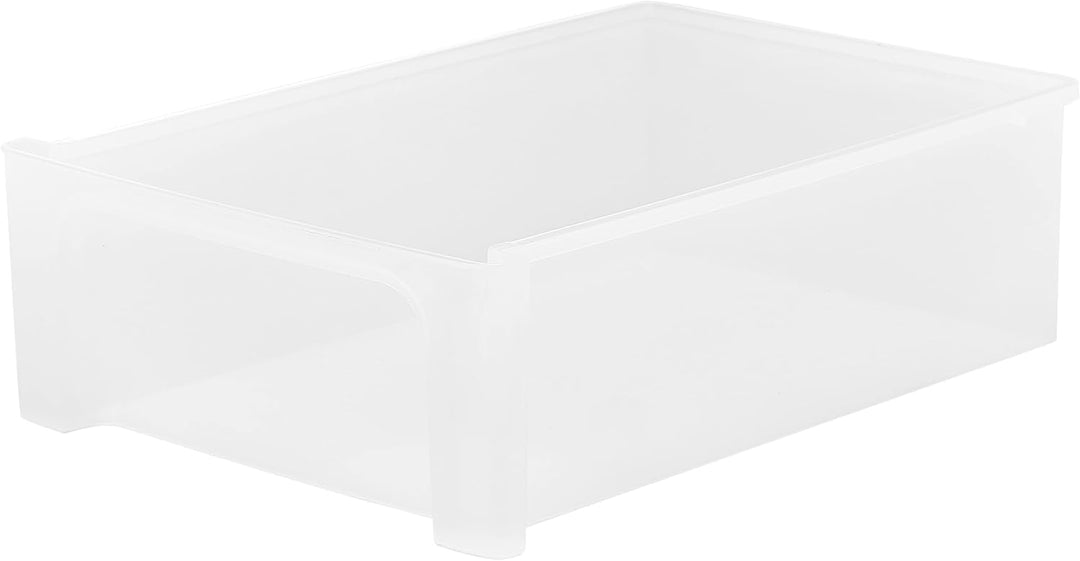 Iris Ohyama, Kunststoff Schubladenbox mit 8 flachen Schubladen, Schwarz, Easy-Pull-System, A4, A5 &