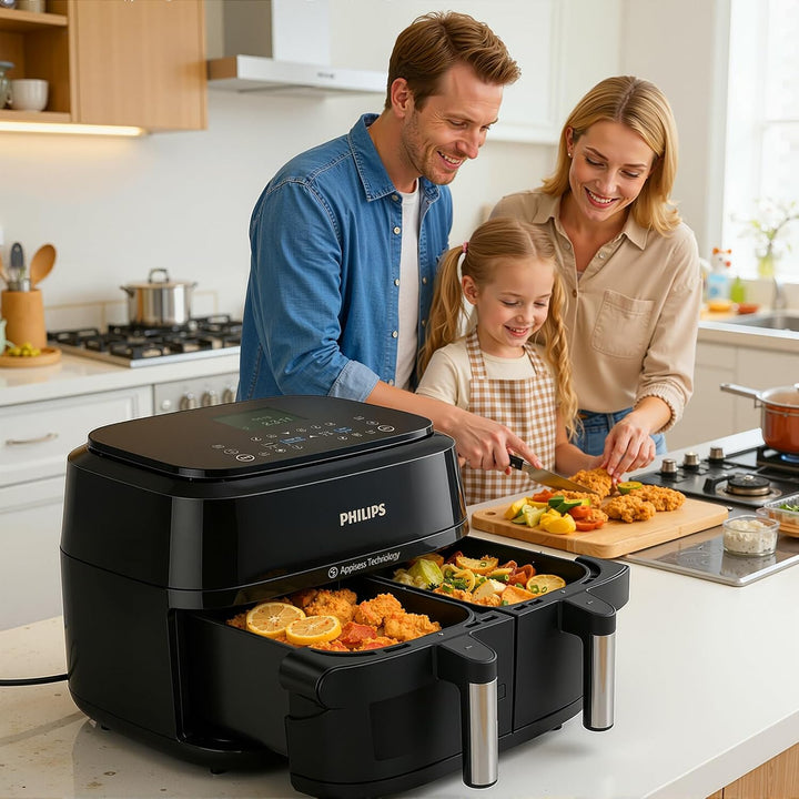 28 Stück Heissluftfritteuse Zubehör für Philips Dual FlexBasket Airfryer 1000 Series, BPA-frei, Airf
