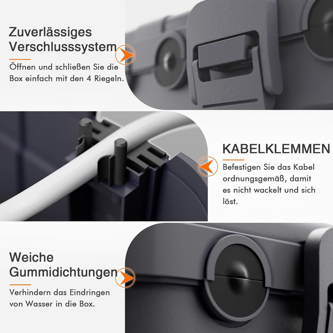 RESTMO extra grosse wasserdichte kabelbox, IP54 wasserdicht, Outdoor kabel safe box, wetterfeste Ele