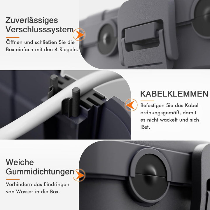 RESTMO extra grosse wasserdichte kabelbox, IP54 wasserdicht, Outdoor kabel safe box, wetterfeste Ele