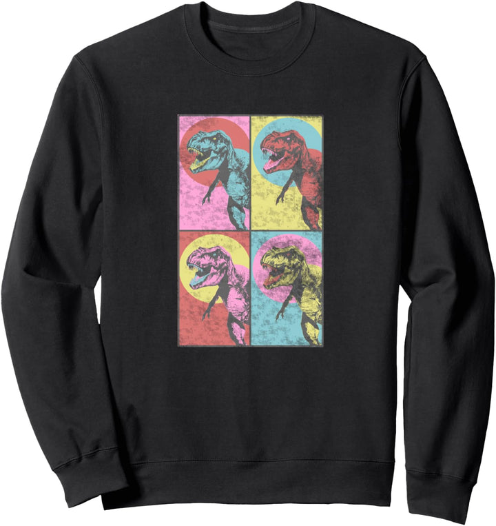 Jurassic World T-Rex Dinosaur Four Square Sweatshirt