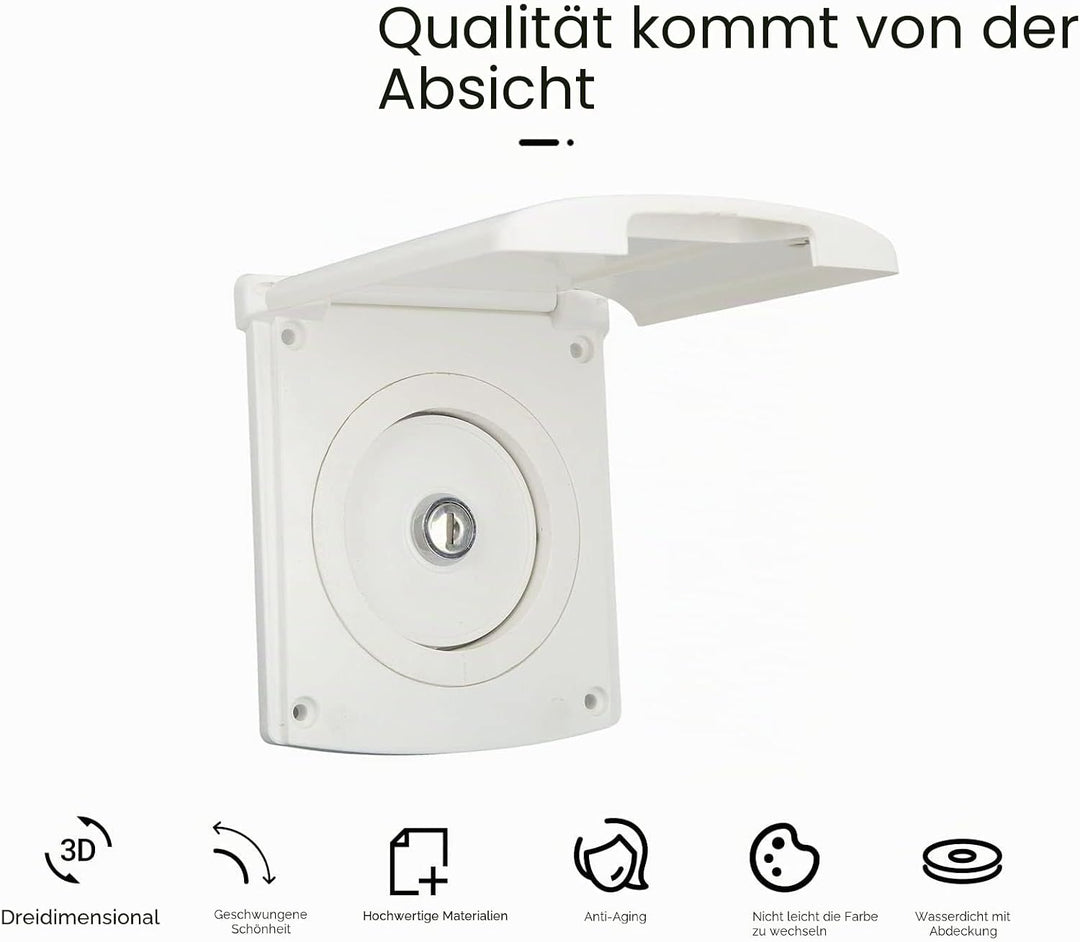 Tankdeckel Wassertankdeckel mit Dichtung und 2 Schlüsseln 79 x 79 mm Auslaufsicherer Wasser Diesel T