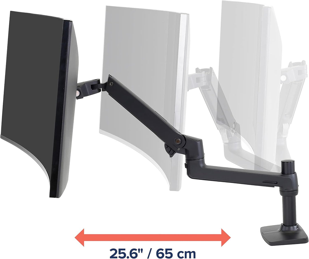 ERGOTRON LX Monitor Halterung in Schwarz, Tischbefestigung – Monitor Arm mit patentierter CF-Technol