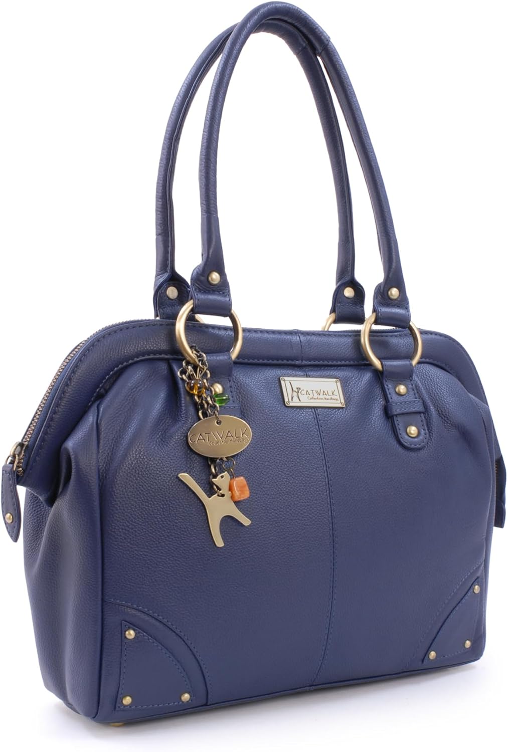 Catwalk Collection Handbags - Damen Leder Schultertasche - Handtasche Gross - Arbeitstasche für Noti