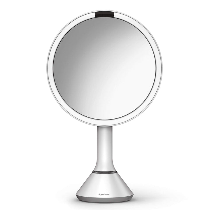 simplehuman, 20cm, Sensorspiegel mit Touch-Helligkeitsregelung, 5-fache Vergrösserung, weiss Stahl,