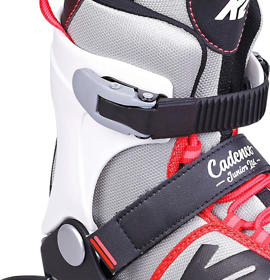 K2 Skates Mädchen Inline Skates CADENCE G LTD, black - grey - red, 30G0829 M (EU: 32-37 / UK: 13-4 /