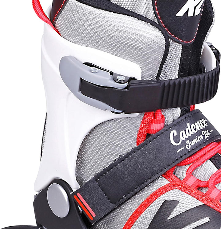 K2 Skates Mädchen Inline Skates CADENCE G LTD, black - grey - red, 30G0829 M (EU: 32-37 / UK: 13-4 /