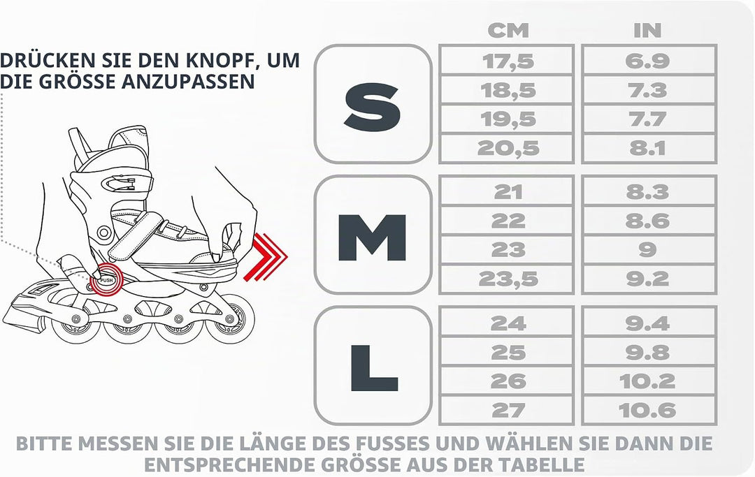 meteor® Inlineskates 4in1 Kinder Inliner Rollschuhe Roller Blades Quad Skates Carbon Kinder Inlinesk