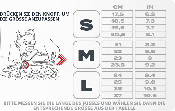 meteor® Inlineskates 4in1 Kinder Inliner Rollschuhe Roller Blades Quad Skates Carbon Kinder Inlinesk
