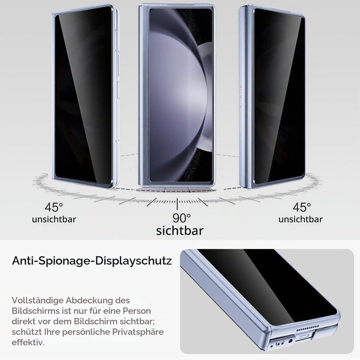 Miimall Kompatibel mit Samsung Galaxy Z Fold 5 Hülle mit Displayschutz Anti-Peeping+Magnetischer Sch