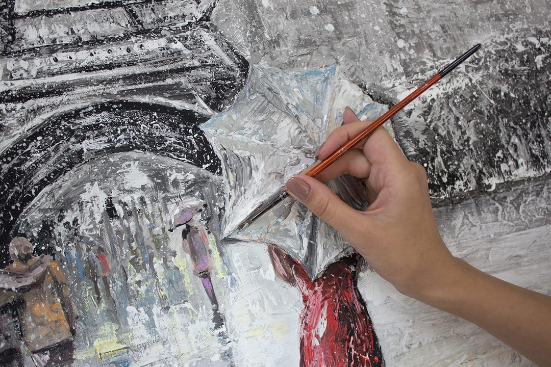 YS-Art Abstrakt Acryl Gemälde auf Leinwand Frankreich handgemalt Wandbild Wohnzimmer modern Wohndeko