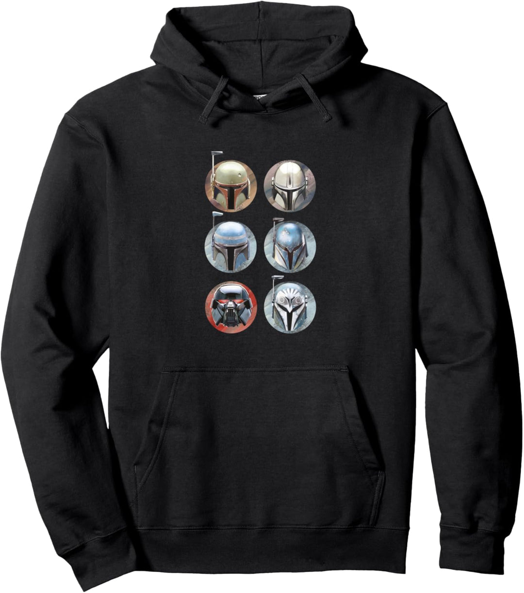 Star Wars: The Mandalorian Bounty Hunter Helmet Circles Pullover Hoodie