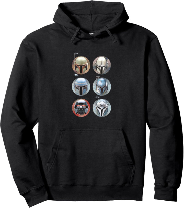 Star Wars: The Mandalorian Bounty Hunter Helmet Circles Pullover Hoodie