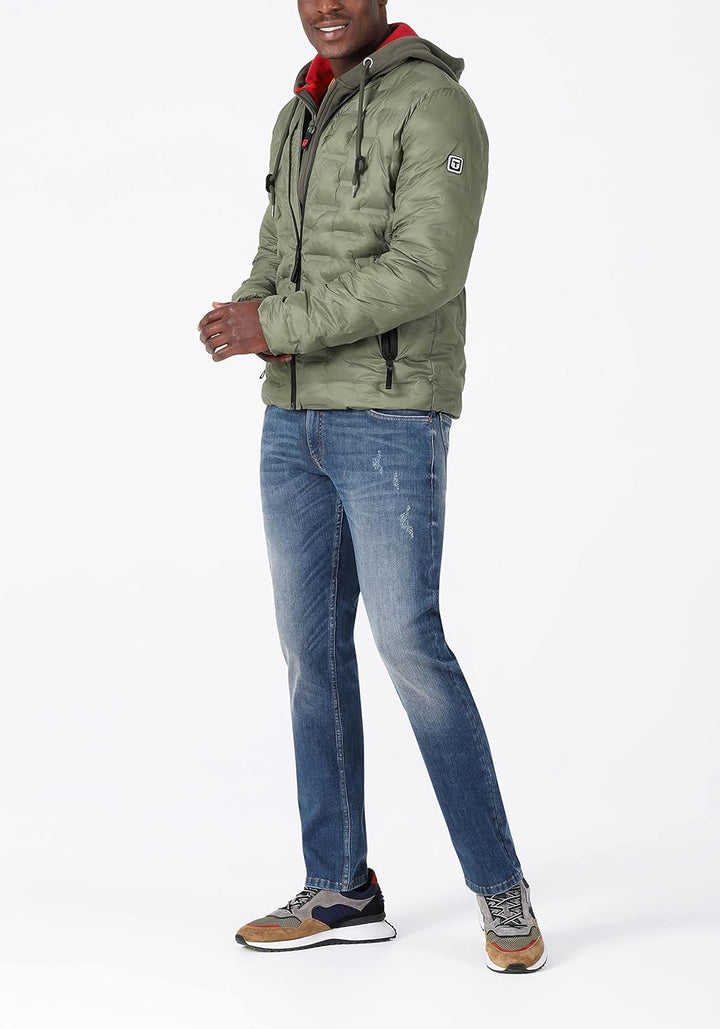 Timezone Herren Bonded Jacket 4 S grey olive, S grey olive