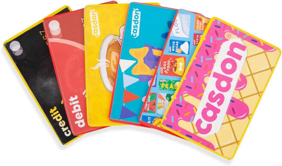 Casdon Spielgeld- & Spielzeugkarten-Set (€), Komplettes Geld-Spielzeugset, Enthält 80 Spielscheine u