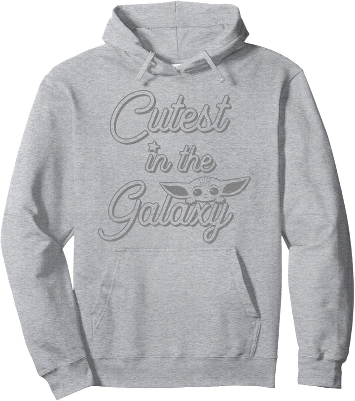 Star Wars Mandalorian The Child Cartoon Cursive Cutest Pullover Hoodie