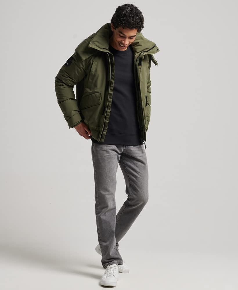 Superdry Herren Expedition Everest Bomber-Steppjacke Verwaschenes Kaki XL