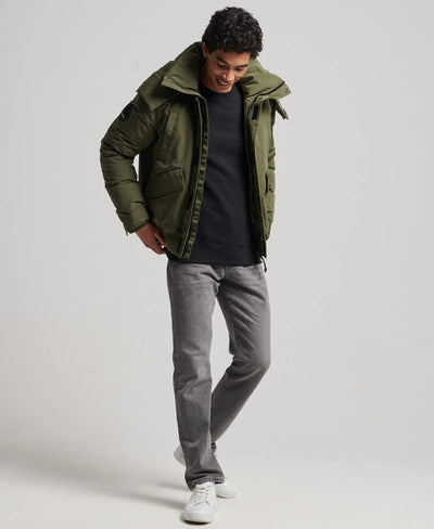Superdry Herren Expedition Everest Bomber-Steppjacke Verwaschenes Kaki XL