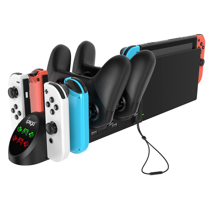 FYOUNG 6 in 1 Switch Controller Ladestation Kompatibel mit Nintendo Switch & Switch OLED mit USB Ans