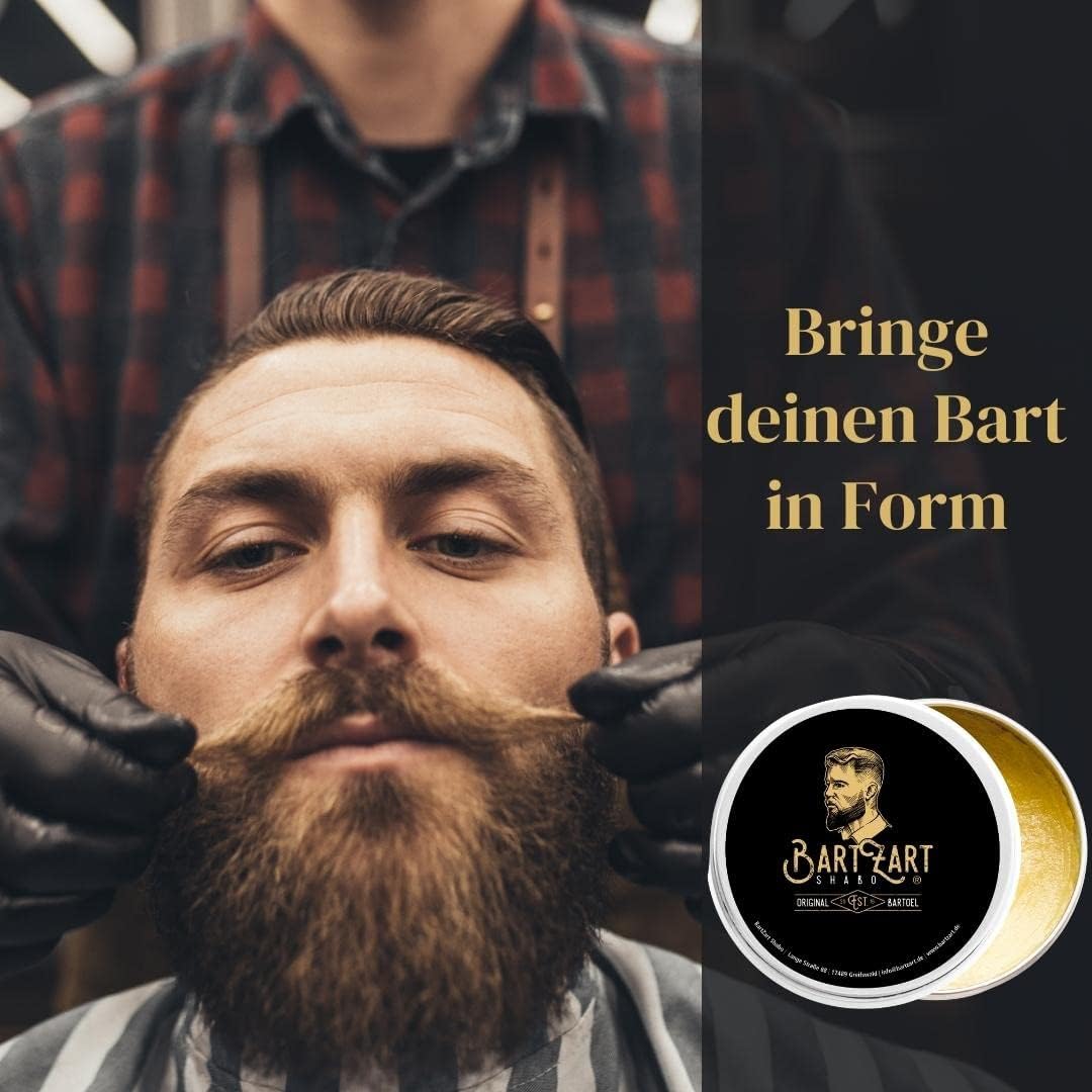BartZart Bartpflege Set mit Zedernholz I Bart Set 6 tlg. I Rasiermesser mit Wechselklinge, Bartöl, B
