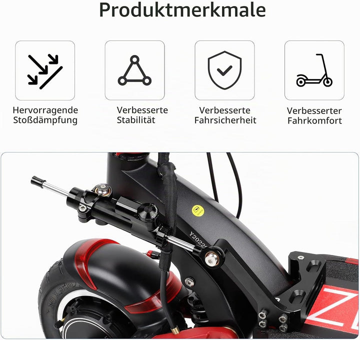 ulip Lenkungsdämpfer Set für Speedual Zero 10 x 10 Zoll Dämpfungslineal Stabilisator Zubehör Elektro