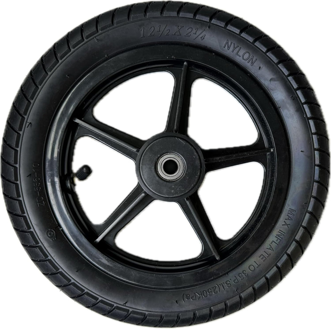 12 Zoll Rollstuhl-Hinterrad, Komplettrad, Ersatzrad, Robuster 12 1/2 x 2 1/4 Zoll Fahrradreifen Viel